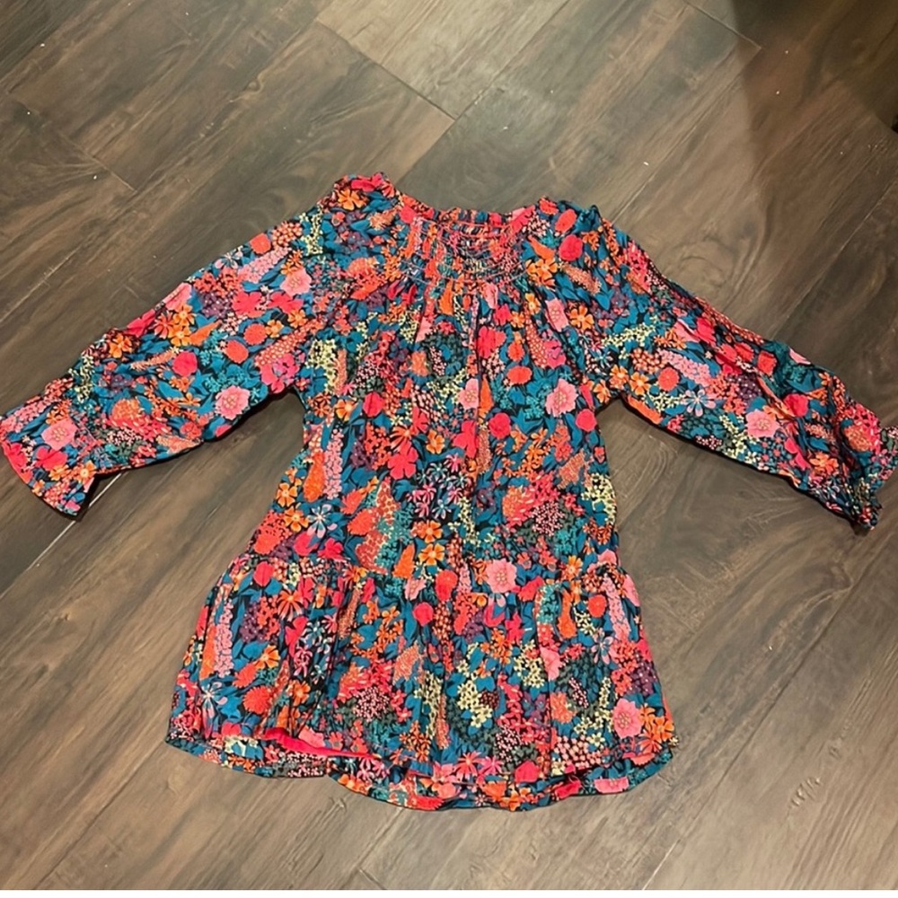 Peek Kids Floral Dress in Liberty London Ciara print